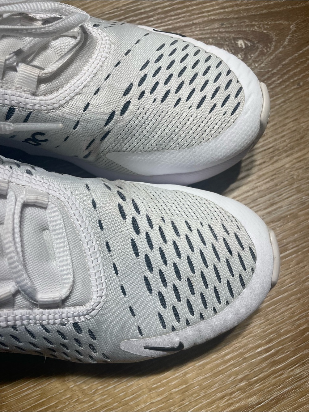 Nike White and Black Air Max 270 Sneakers - Picture 5 of 6